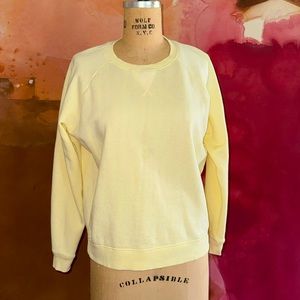 LUCKY BRAND super soft  yellow sweatshirt, M , COZY !